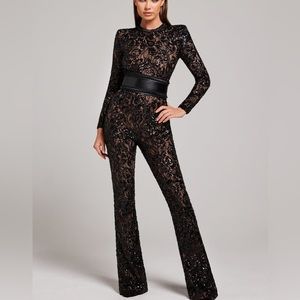 Nadine Merabi Bella Black Jumpsuit
